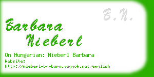 barbara nieberl business card